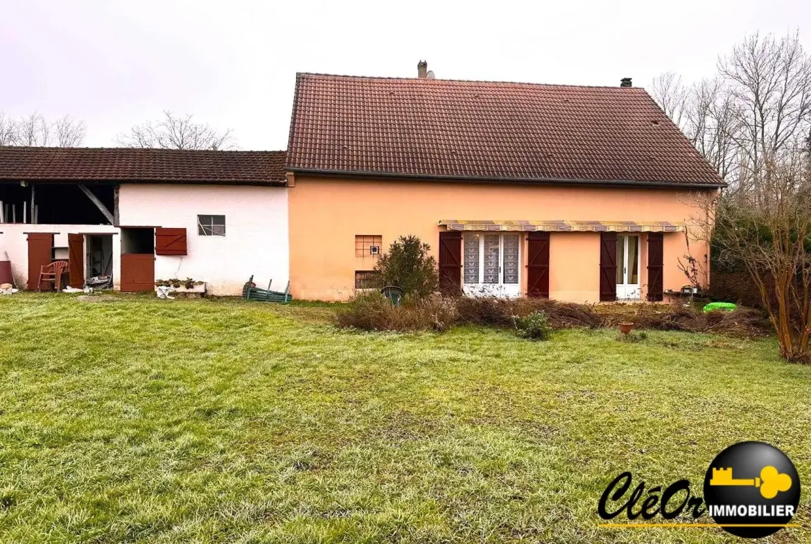 Maison à vendre à Montagny-lès-Seurre avec grand terrain et potentiel d'aménagement 