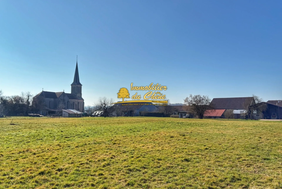 Terrain constructible à Bouhans-lès-Lure avec vue dégagée et faible aléa 
