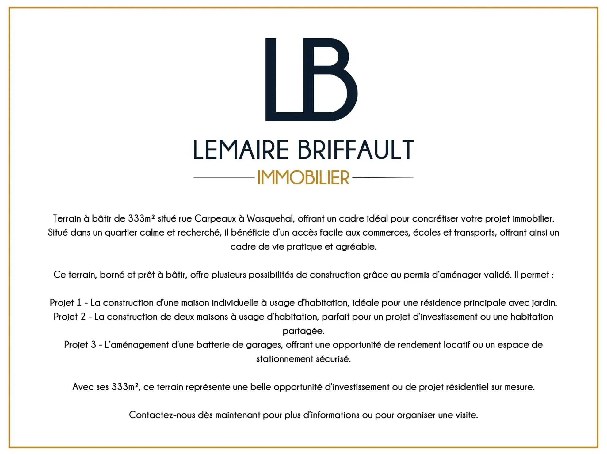 Terrain constructible à vendre à Wasquehal de 333 m² - Opportunité rare 