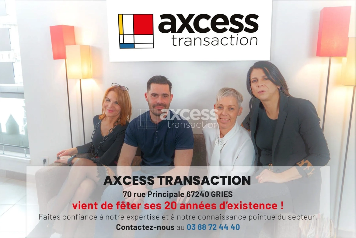 Achat d'un appartement T3 lumineux avec terrasse à Gries – idéal famille 