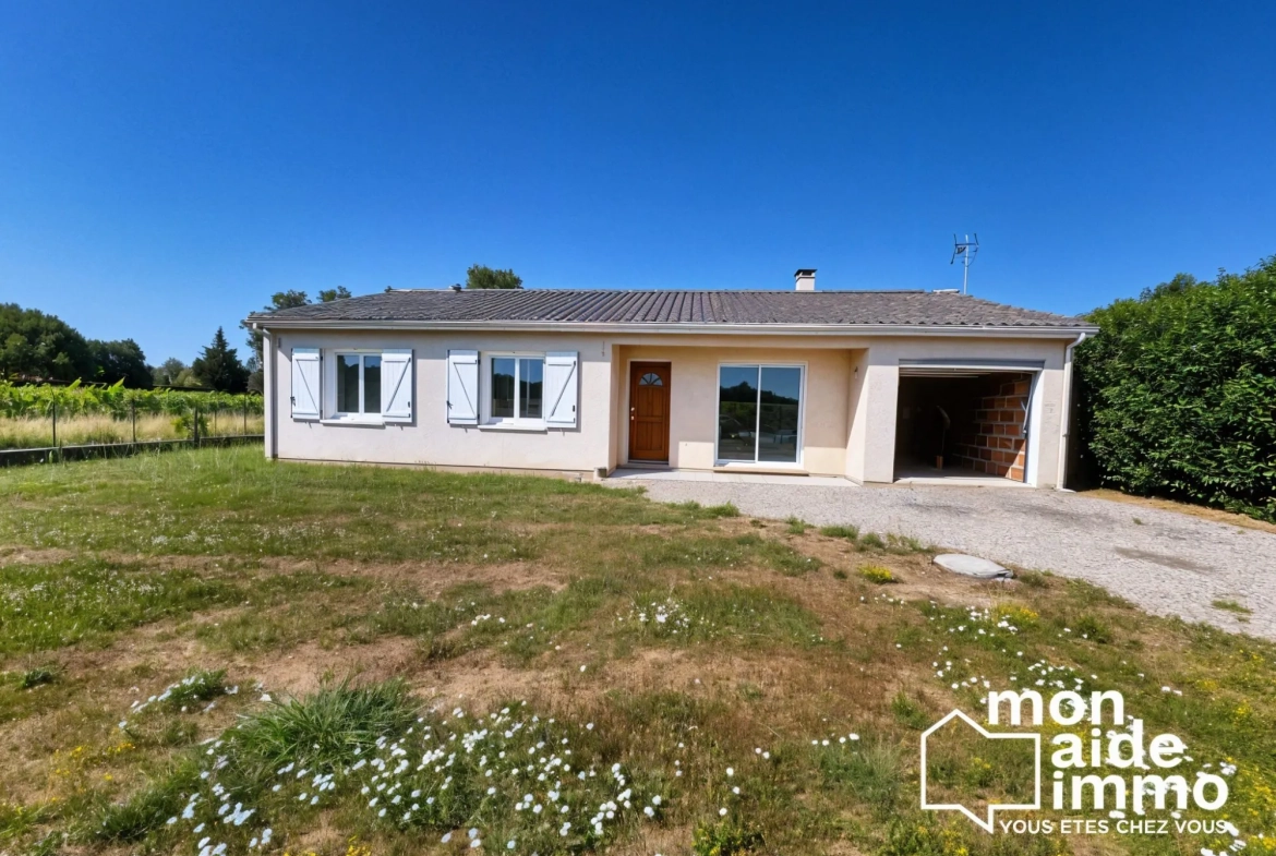 Maison plain-pied 3 chambres avec garage et jardin à Montagne 