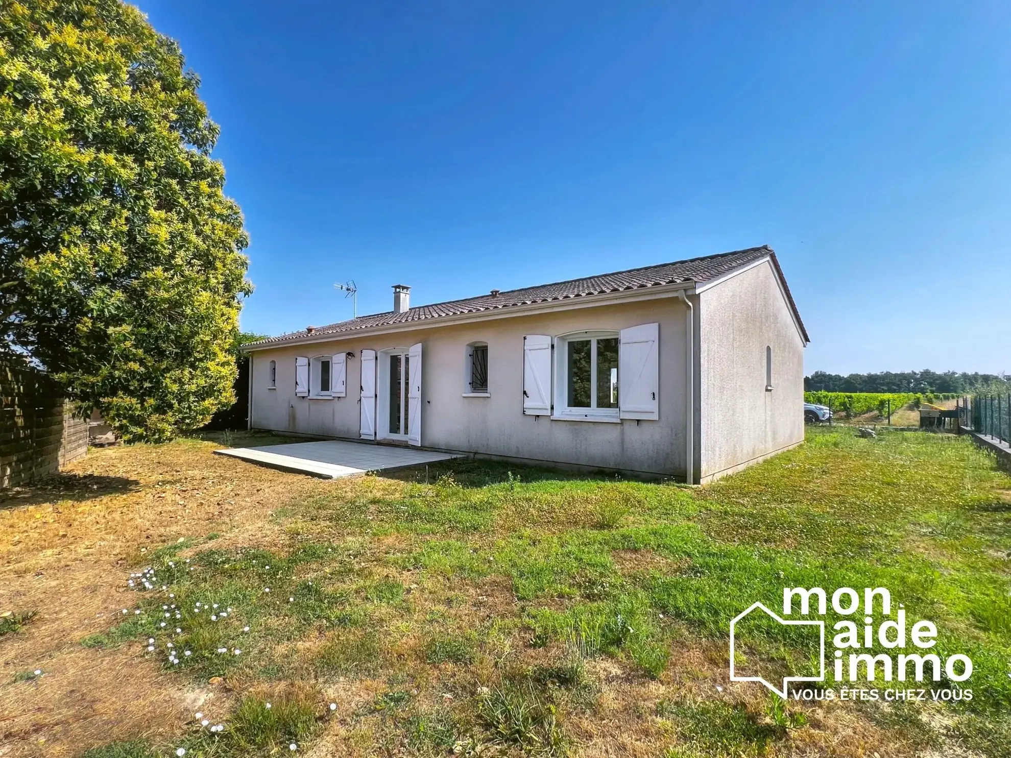 Maison plain-pied 3 chambres avec garage et jardin à Montagne 