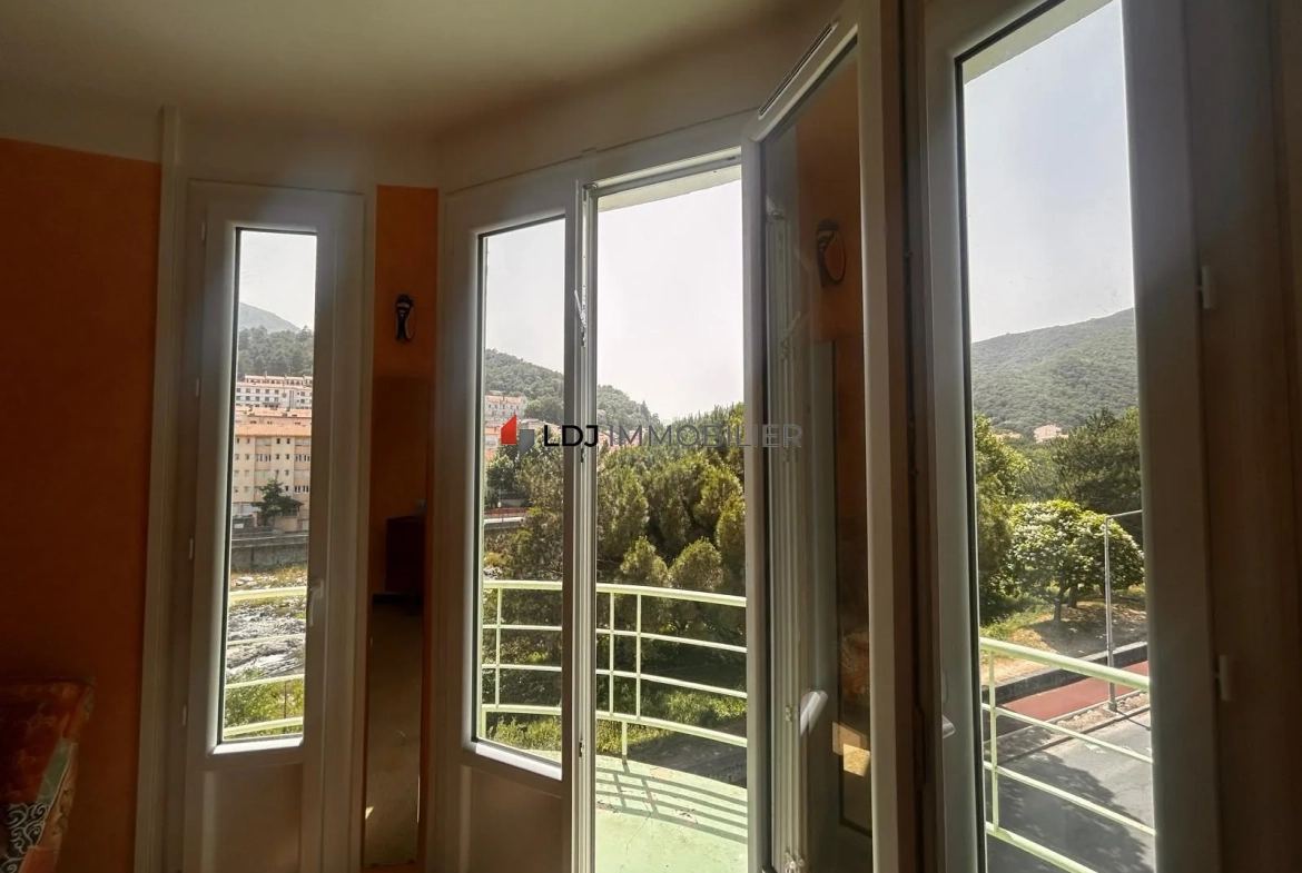 Appartement T2 meublé avec vue dégagée et balcon à Amélie-les-Bains-Palalda 