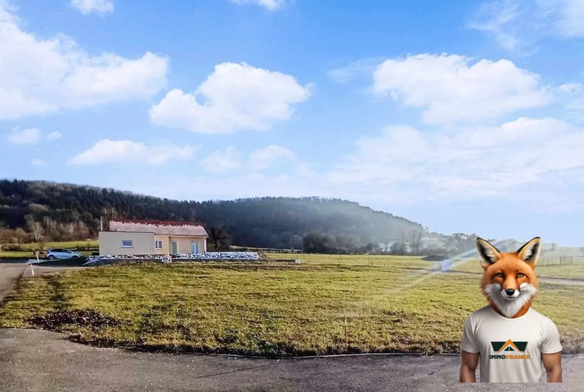 Terrain à bâtir à Cléron 769 m², vue dégagée, lotissement calme 
