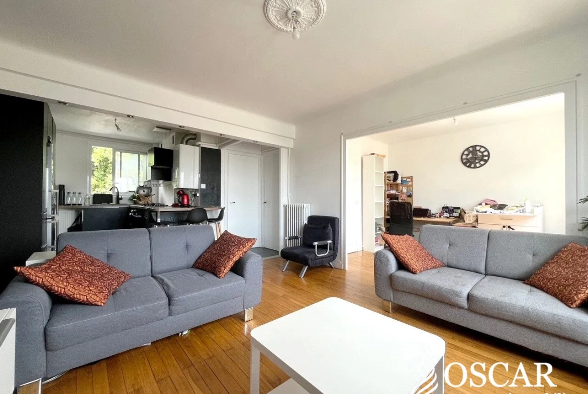 Appartement lumineux de 60 m² avec deux chambres à Chantenay, Nantes 