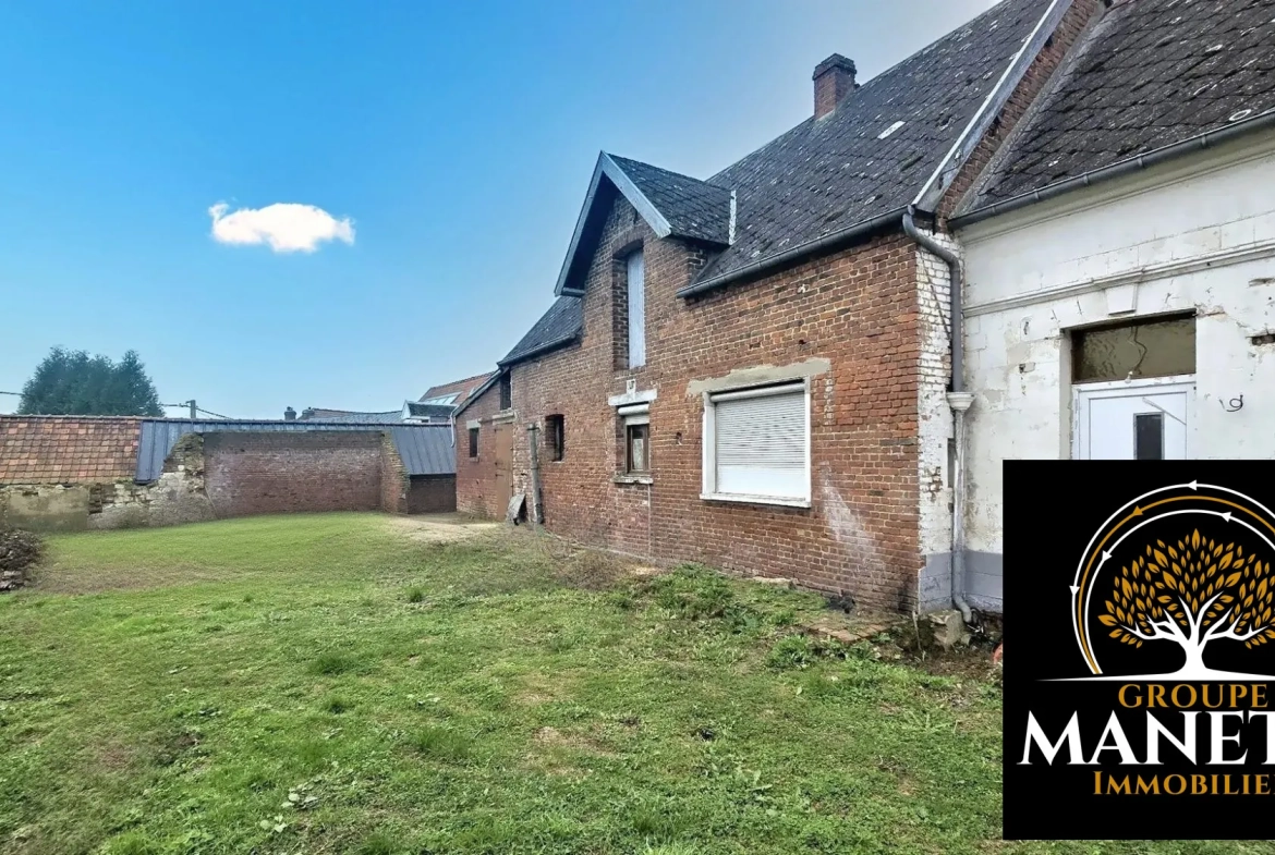 Ancienne grange à rénover proche d'Arras avec jardin de 750 m² 