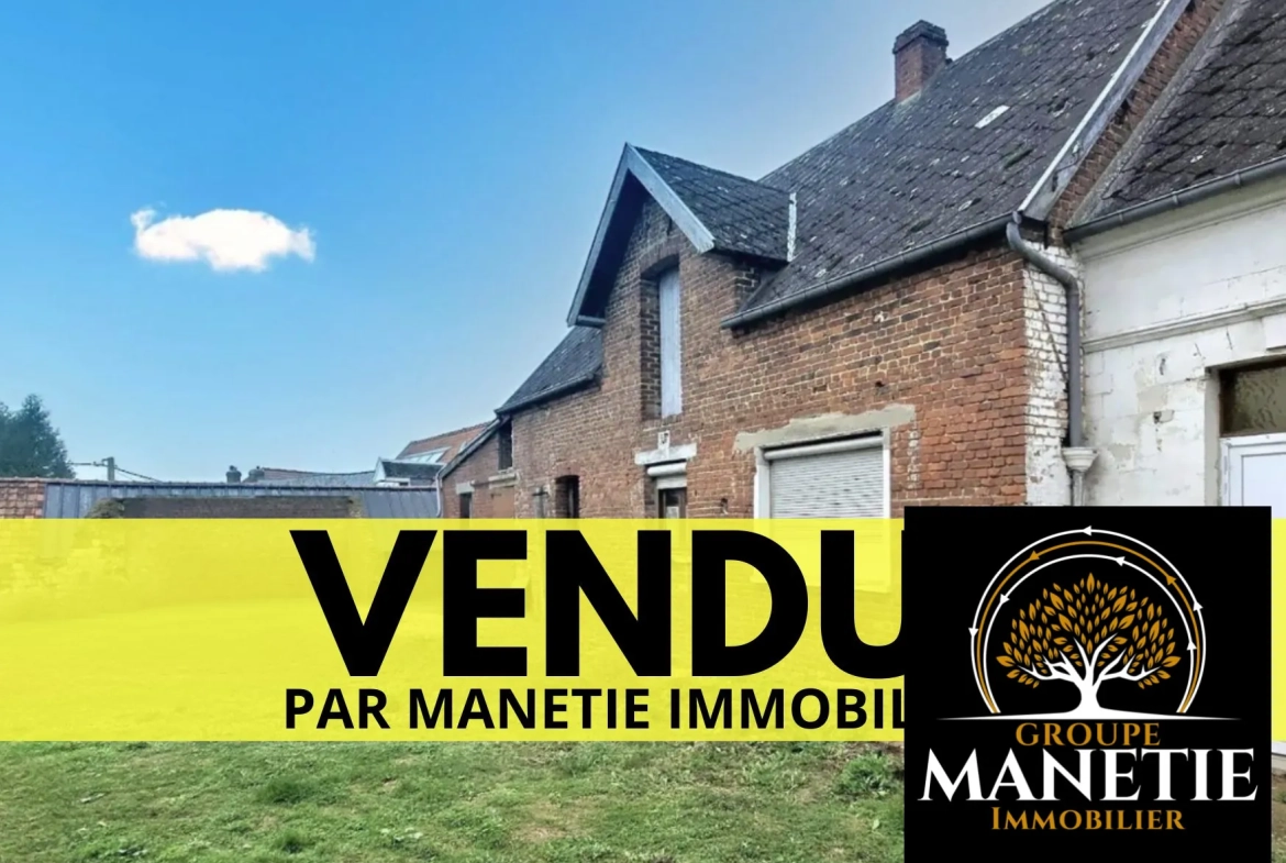 Ancienne grange à rénover proche d'Arras avec jardin de 750 m² 