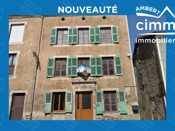 Maison de ville à Arlanc à rénover avec garage et potentiel d'aménagement