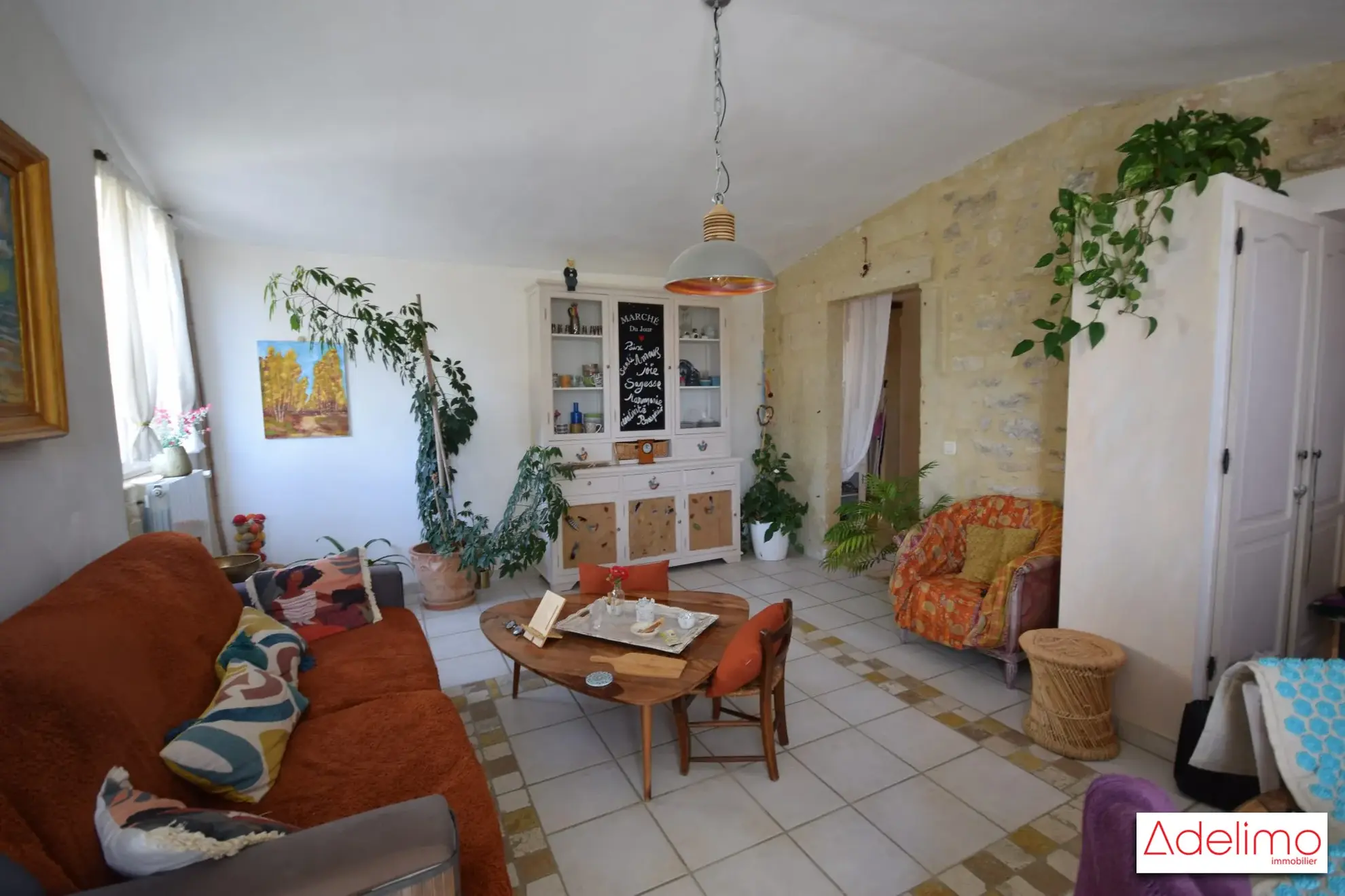 coin détente  Magnifique appartement T3 de 75 m² au Château de Pondres à Villevieille 