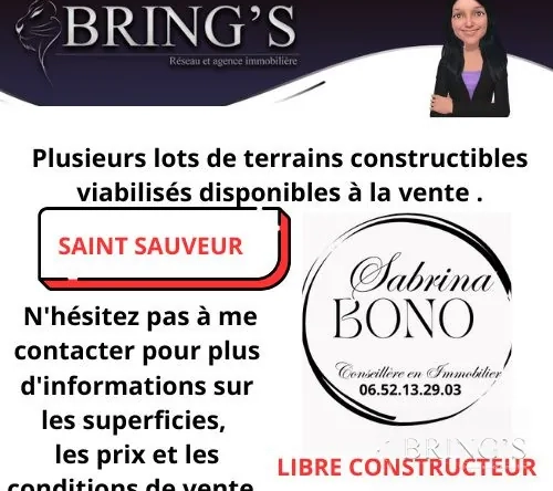 Terrain à bâtir de 701 m² à Saint-Sauveur, environnement calme et proche commodités