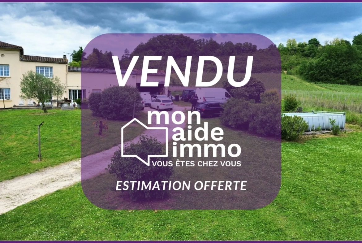 Maison en pierre avec dépendances à Sainte Colombe proche Libourne 