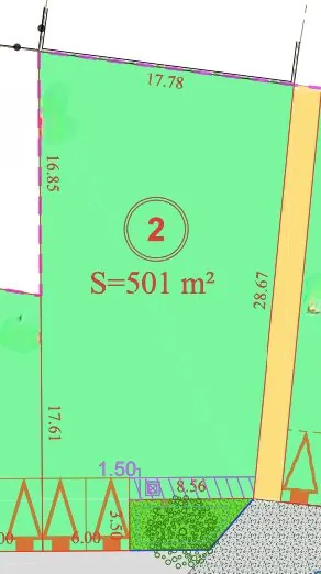 Terrain constructible de 501m² à Surgères - Lié à proximité du centre-ville 