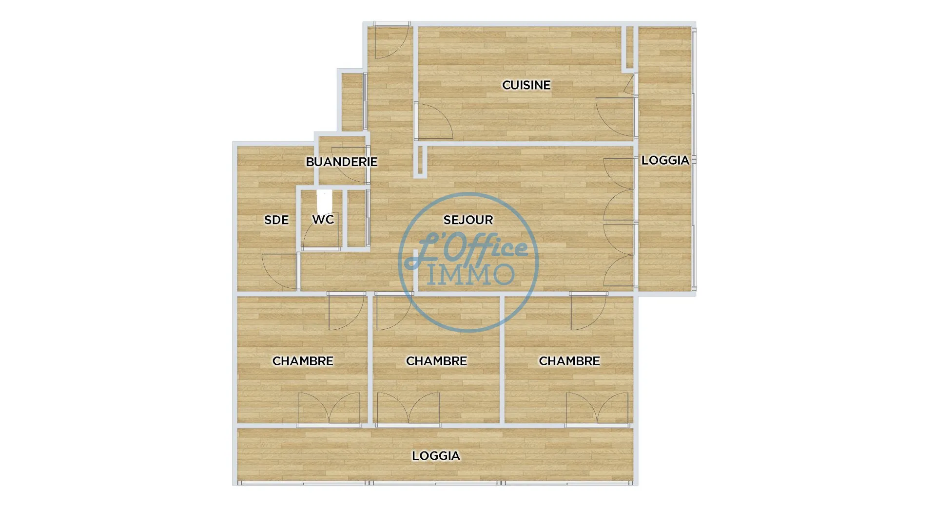 Appartement T4 de 70 m² avec loggia à Toulon - Résidence Sainte-Marie 