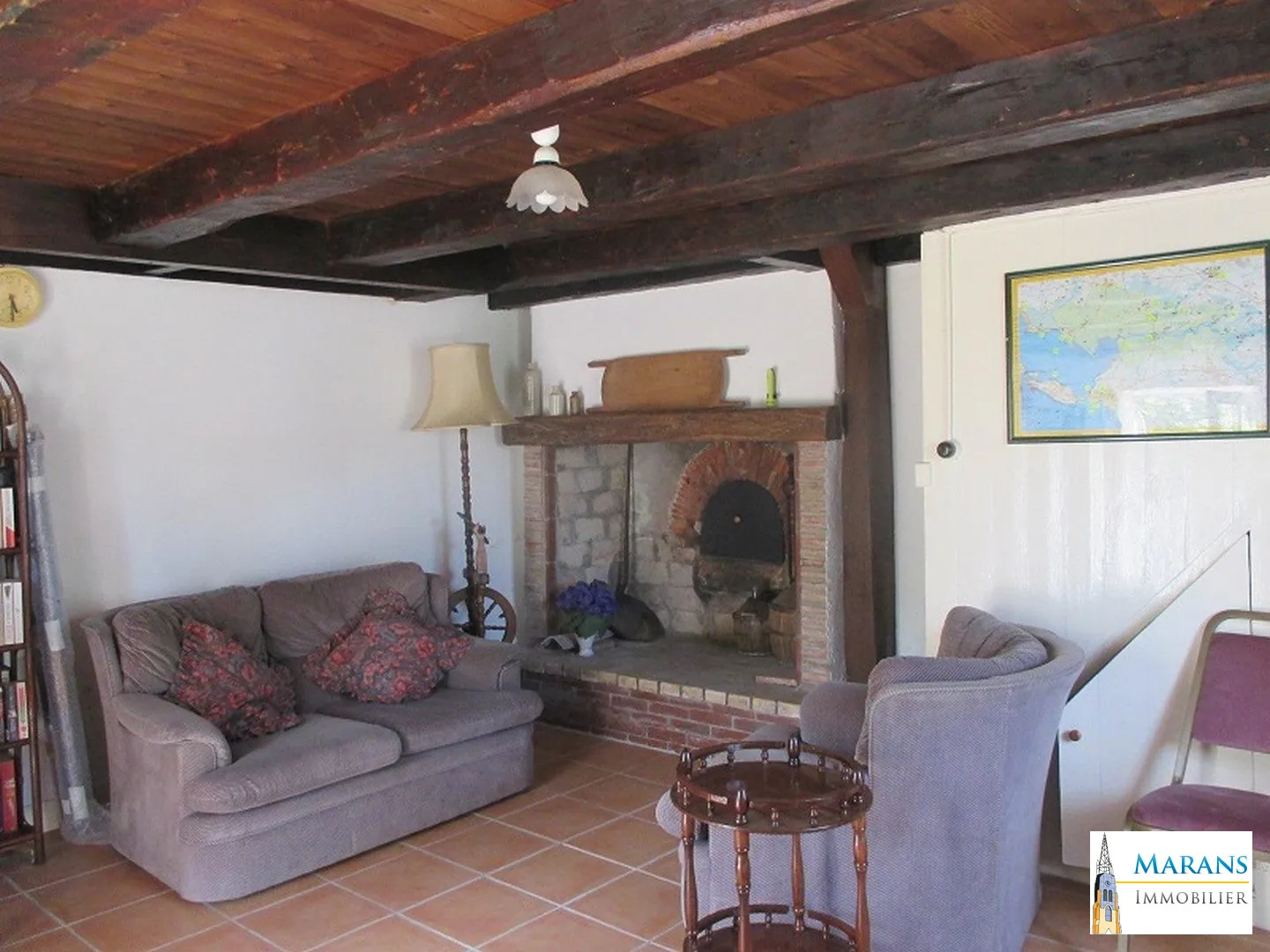 Gîte pièce de vie Vente d’un ensemble immobilier de deux maisons avec piscine à Sableau 