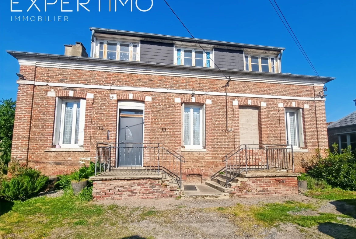 Maison à vendre à Woincourt - 110 m² avec 3 chambres et terrain clos de 2229 m² 