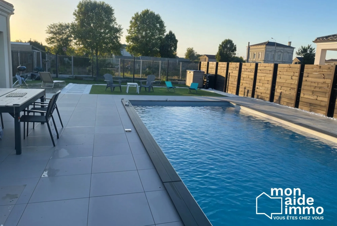 Maison neuve de 82m² avec piscine et 3 chambres à Coutras 
