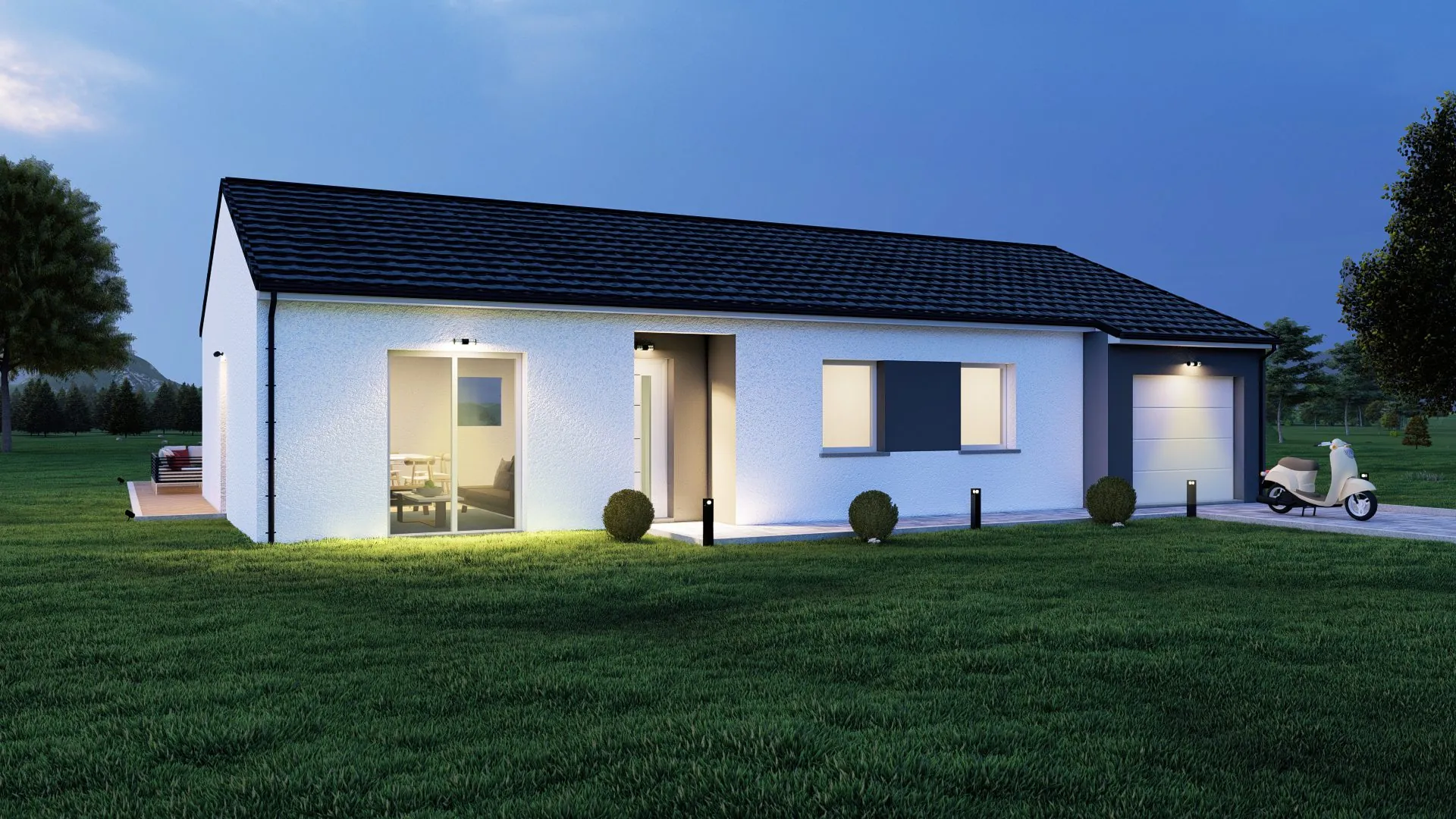 Maison neuve à construire à Contrexéville avec 3 chambres et garage 