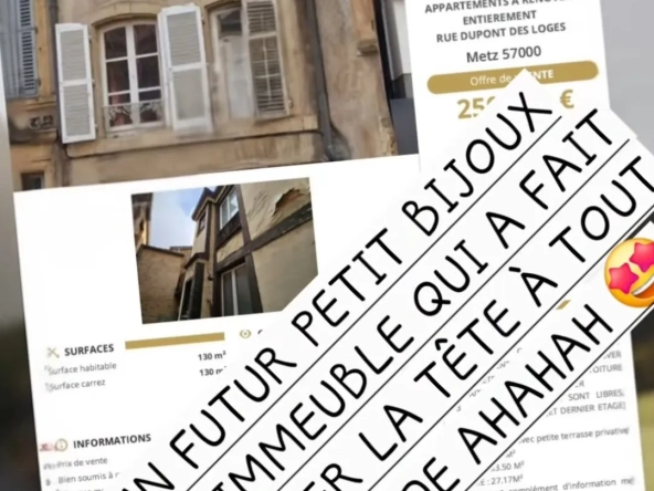 Immeuble de rapport à Metz avec 4 appartements à rénover