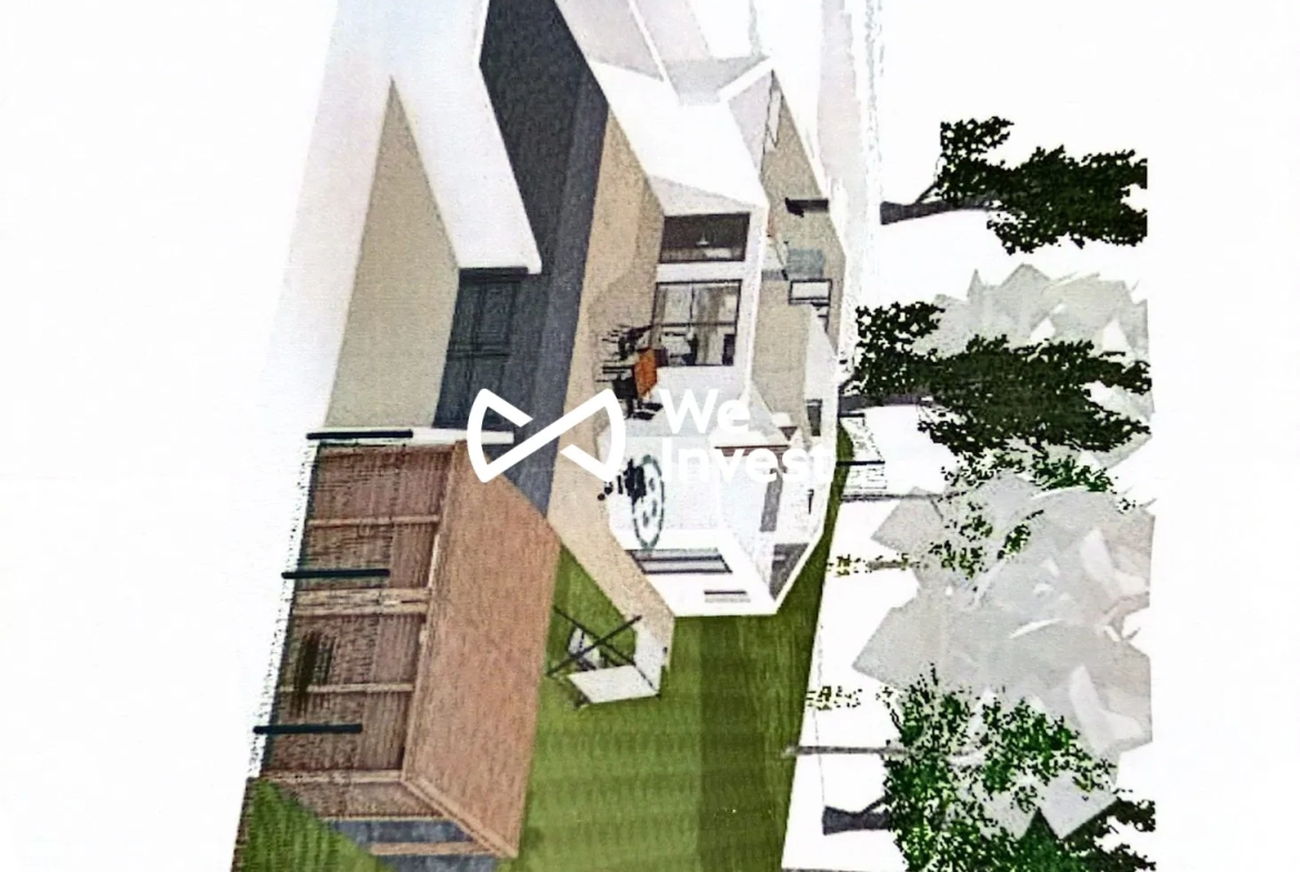 Maison en construction avec fort potentiel à Buros - Vue dégagée et terrain spacieux 