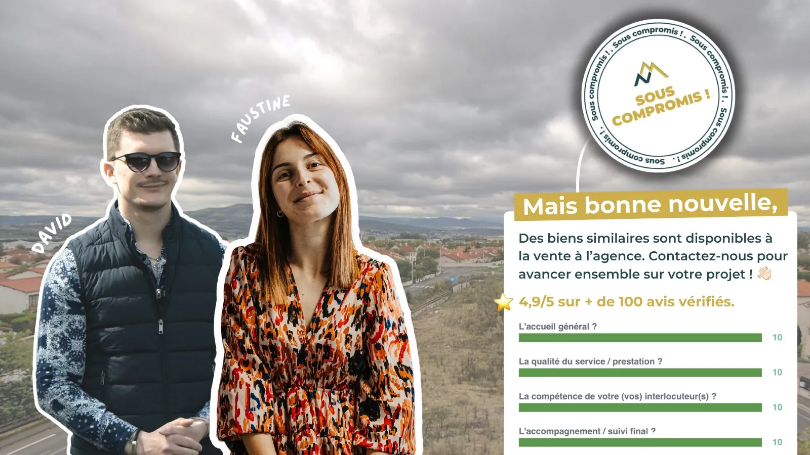 Appartement T3 avec vue dégagée, parking sécurisé à Cournon-d'Auvergne 