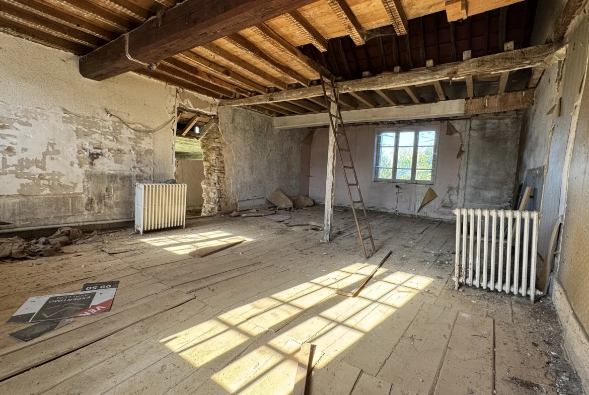 Maison à rénover à Montillot (89) avec grand terrain de 1387 m² 