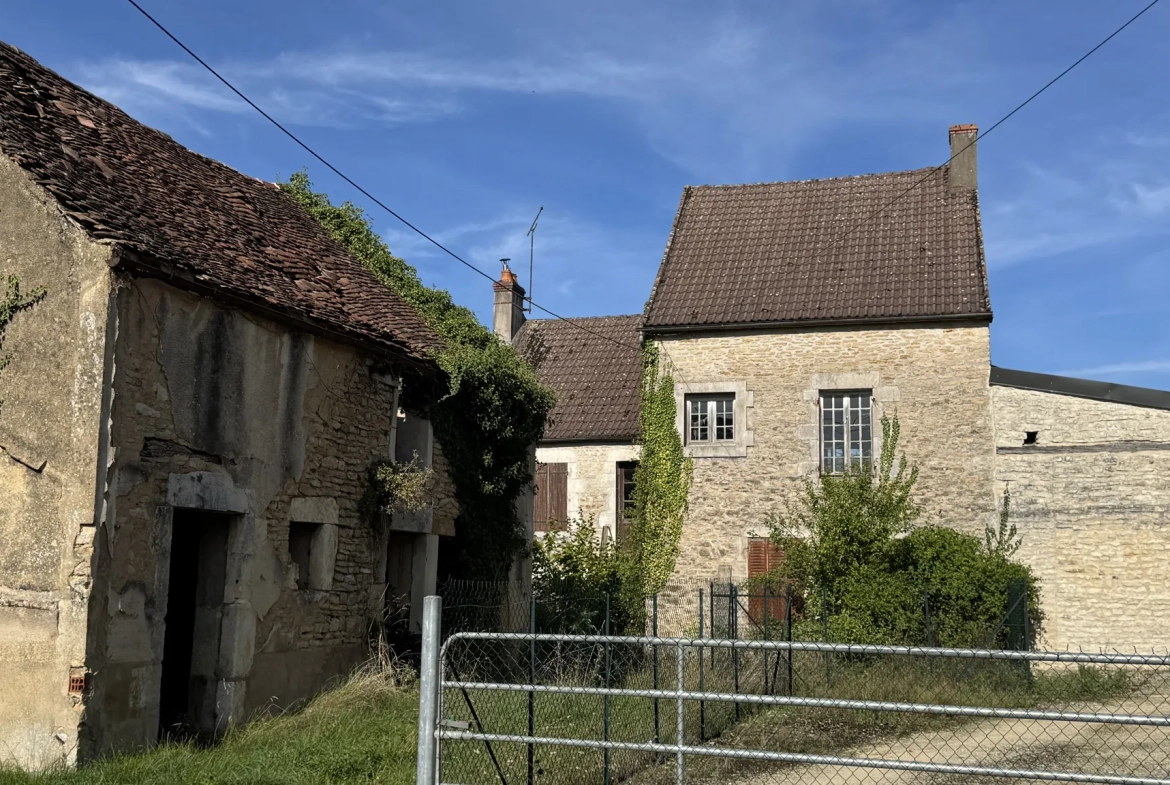 Maison à rénover à Montillot (89) avec grand terrain de 1387 m² 