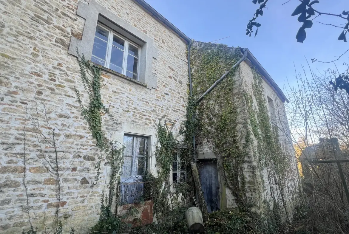 Maison à rénover à Montillot (89) avec grand terrain de 1387 m² 