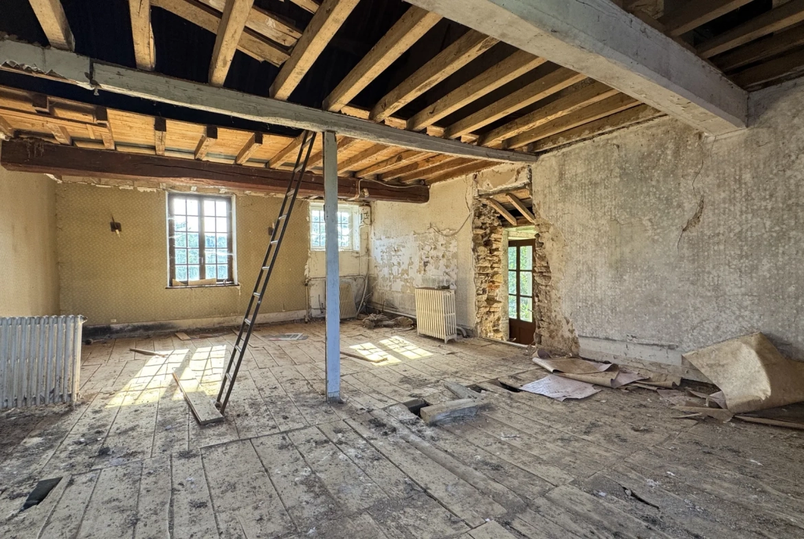Maison à rénover à Montillot (89) avec grand terrain de 1387 m² 
