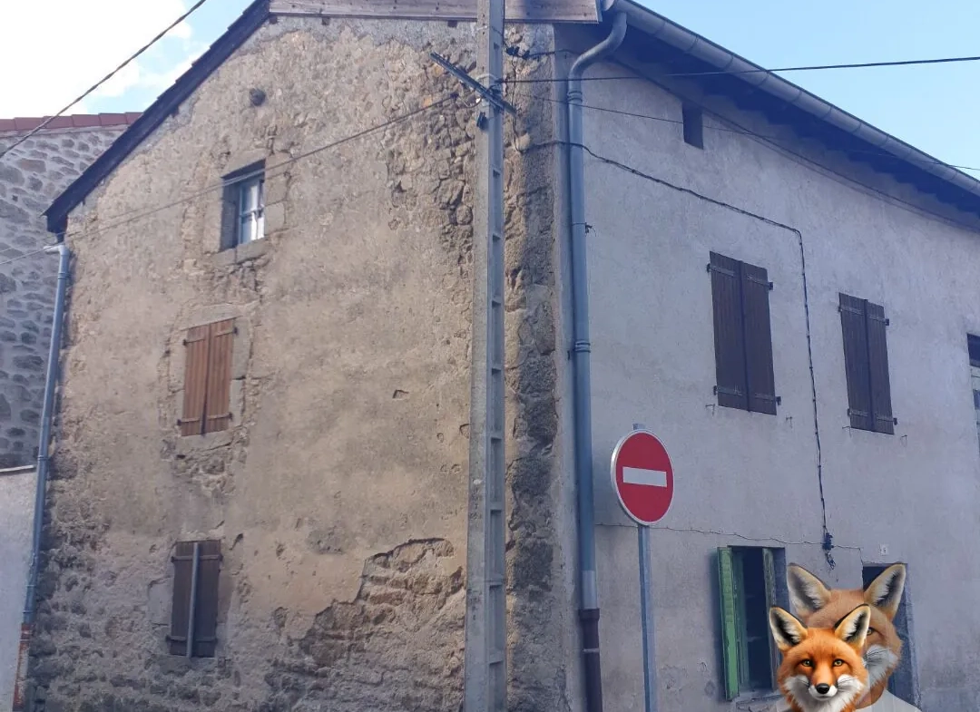 Petite maison de bourg à rénover avec garage à Bellevue-la-Montagne 