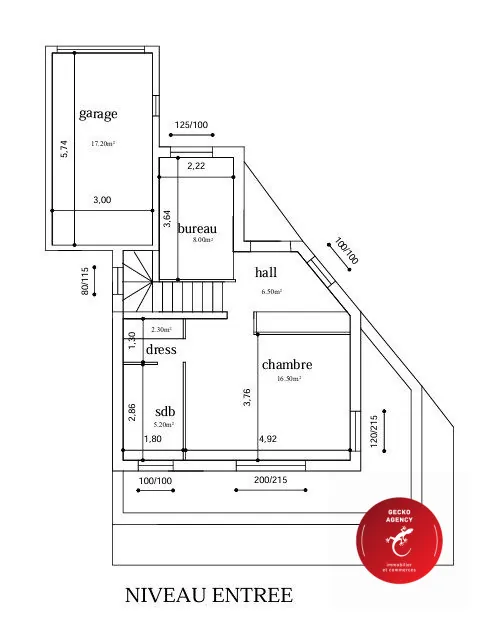 Terrain constructible avec permis de construire à La Motte - 854 m² 