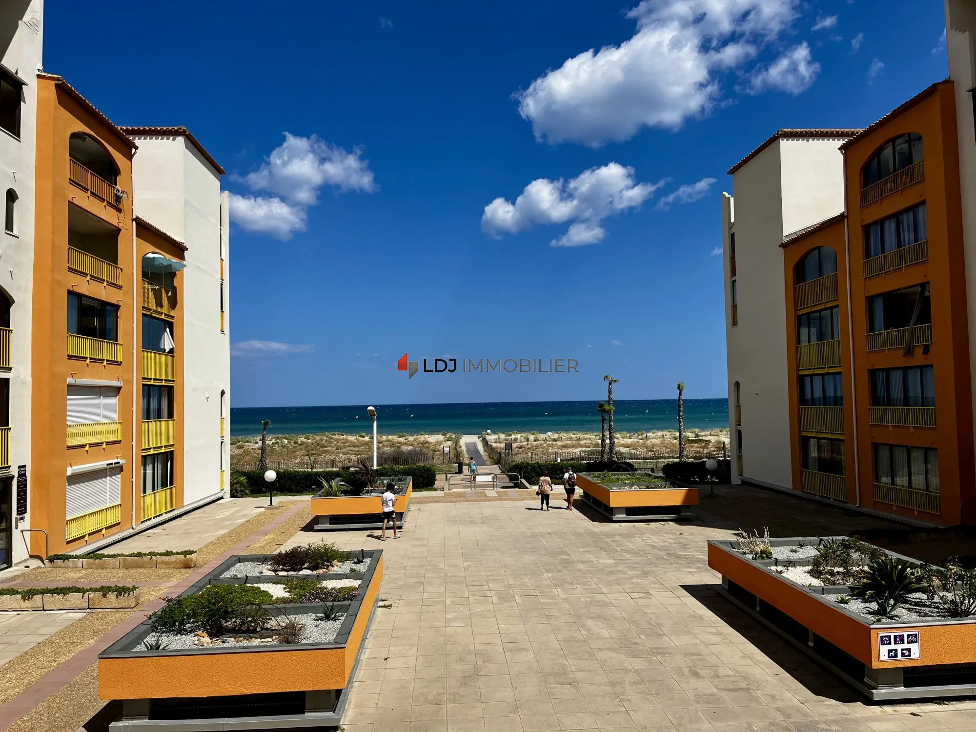 Studio cabine face mer au Barcarès - 27 m² avec loggia et accès plage 