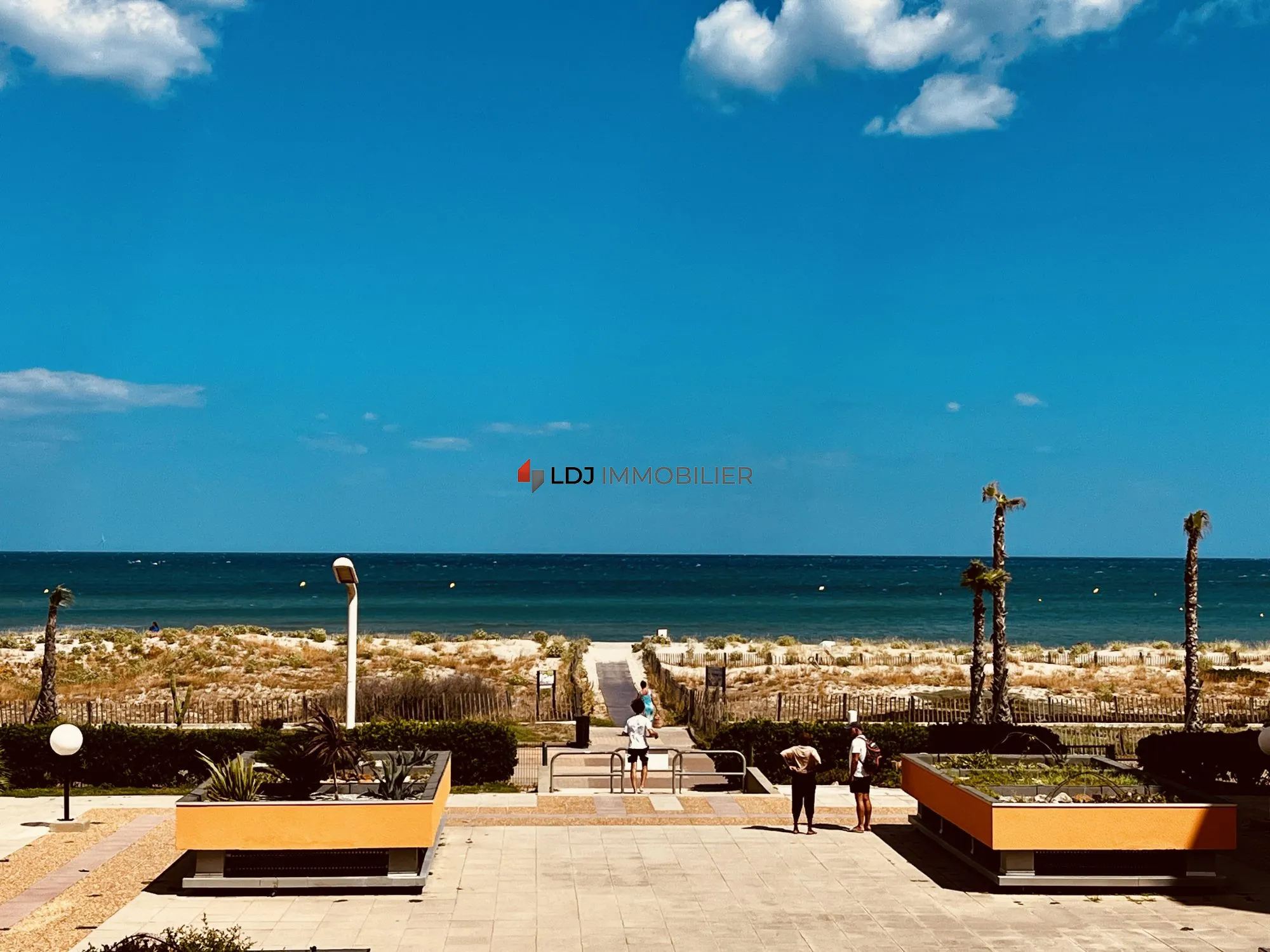 Studio cabine face mer au Barcarès - 27 m² avec loggia et accès plage 
