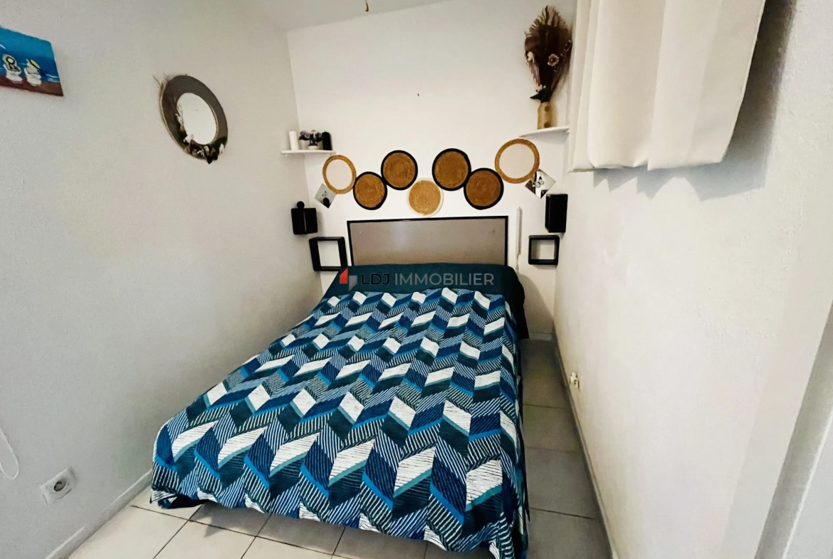 Studio cabine face mer au Barcarès - 27 m² avec loggia et accès plage 