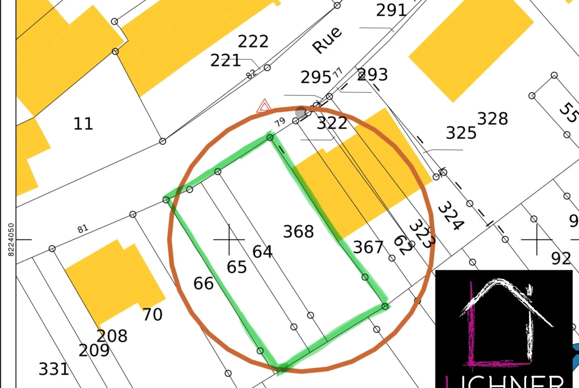 Terrain constructible de 6,65 ares à Bousbach, proche Forbach 