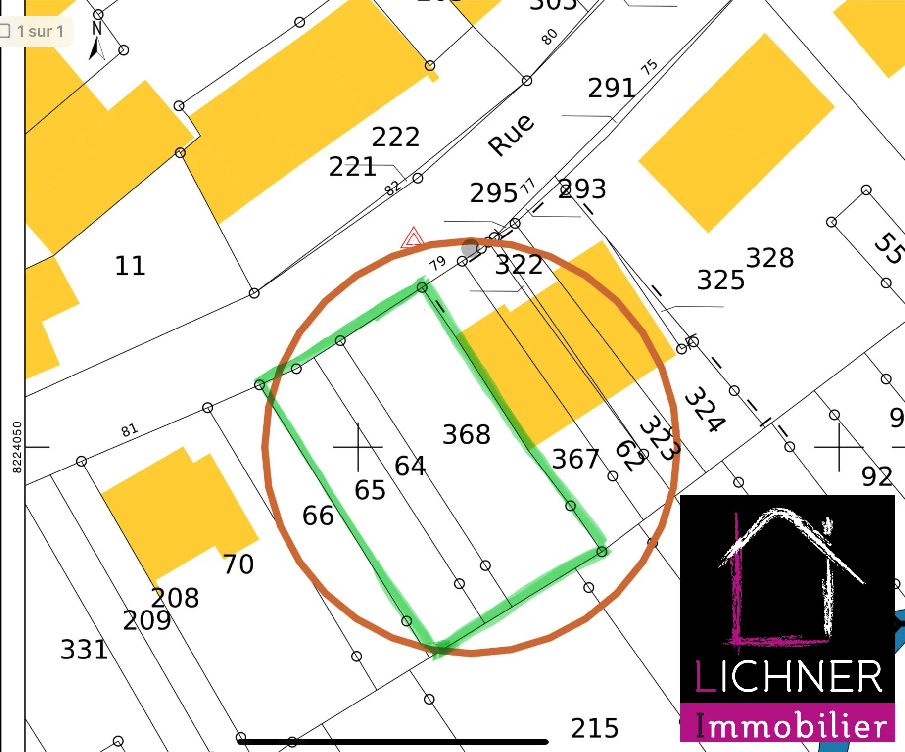 Terrain constructible de 6,65 ares à Bousbach, proche Forbach 