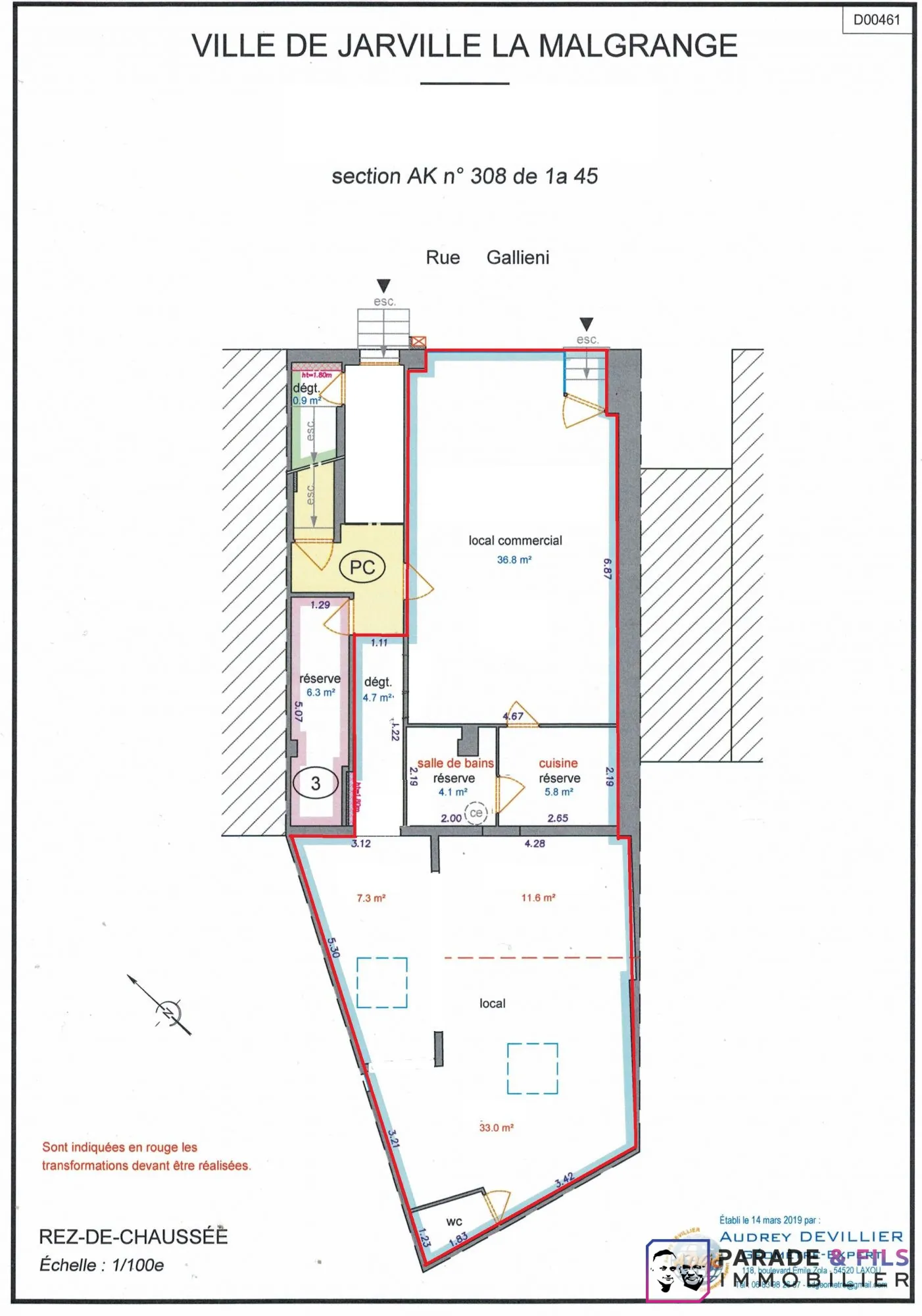 Local commercial de 103 m² à vendre à Jarville-la-Malgrange 