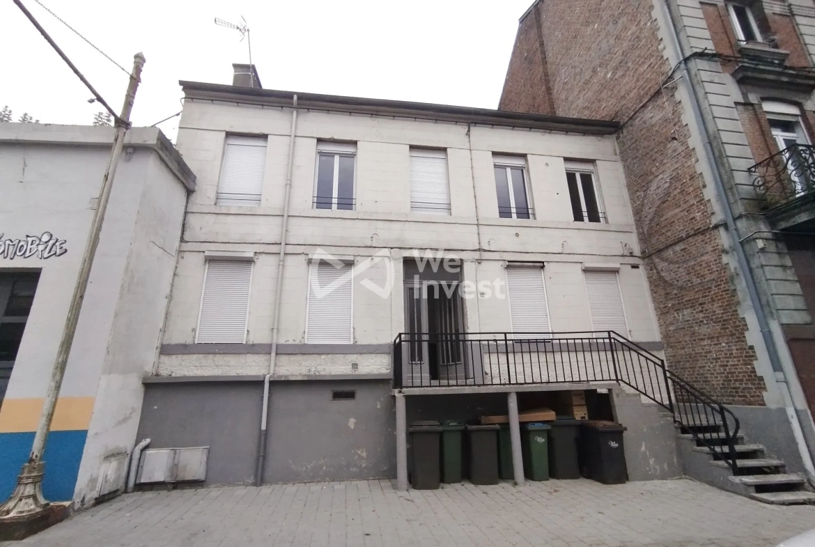 Investissement immobilier à Fourmies : immeuble de 2 appartements avec rapport locatif élevé 