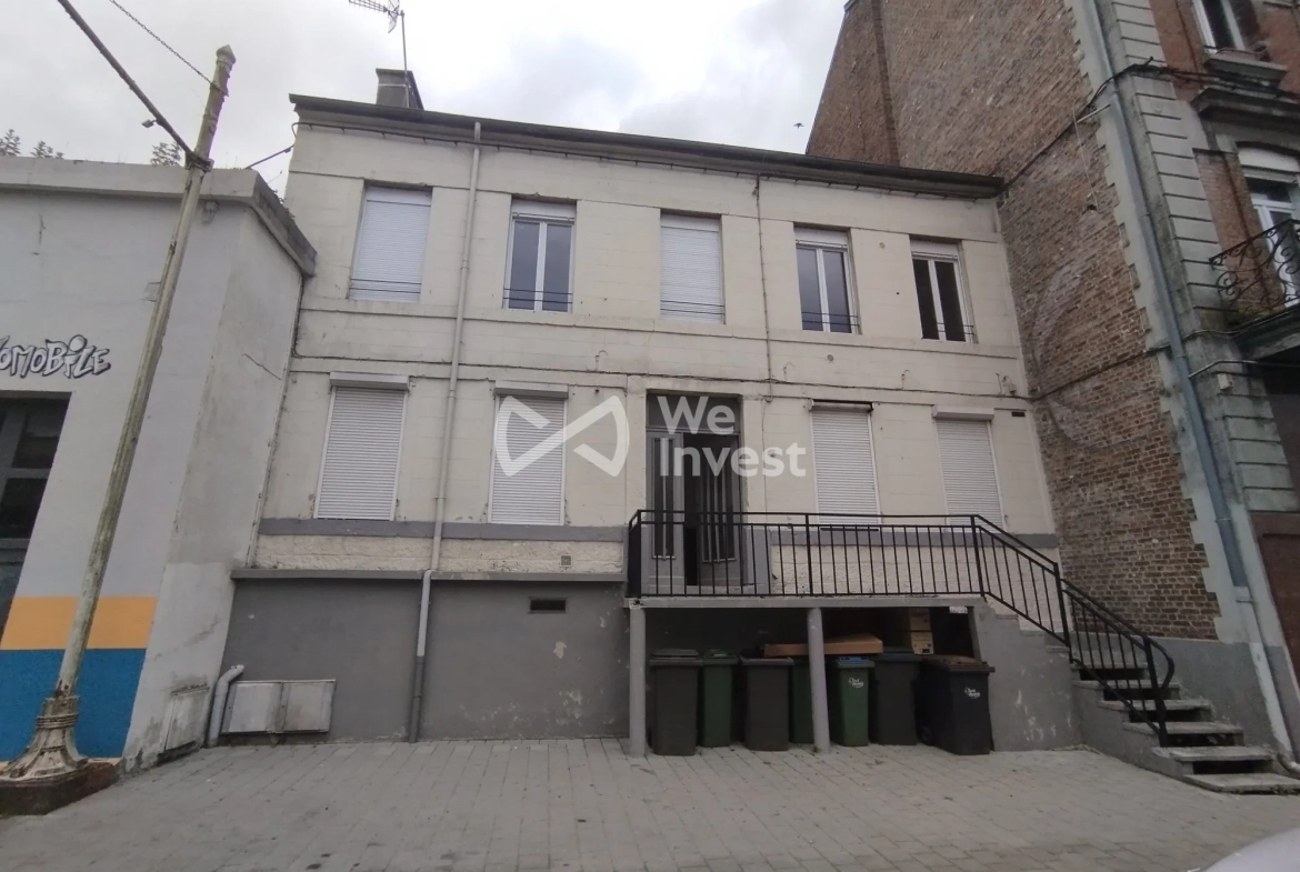 Investissement immobilier à Fourmies : immeuble de 2 appartements avec rapport locatif élevé 