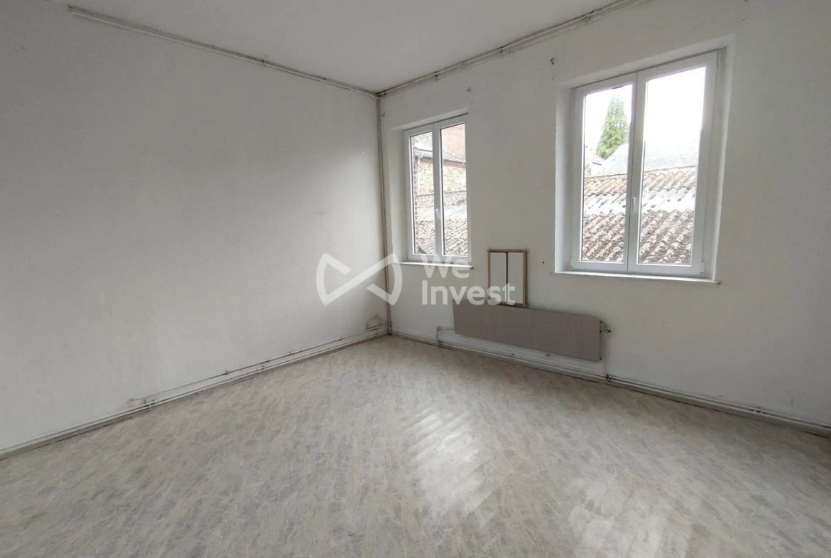 Investissement immobilier à Fourmies : immeuble de 2 appartements avec rapport locatif élevé 