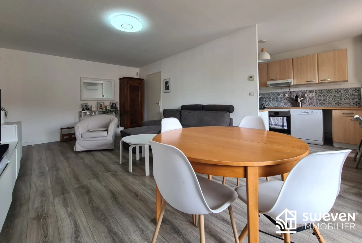 Appartement T3 lumineux de 74 m² avec terrasse à Frouzins 