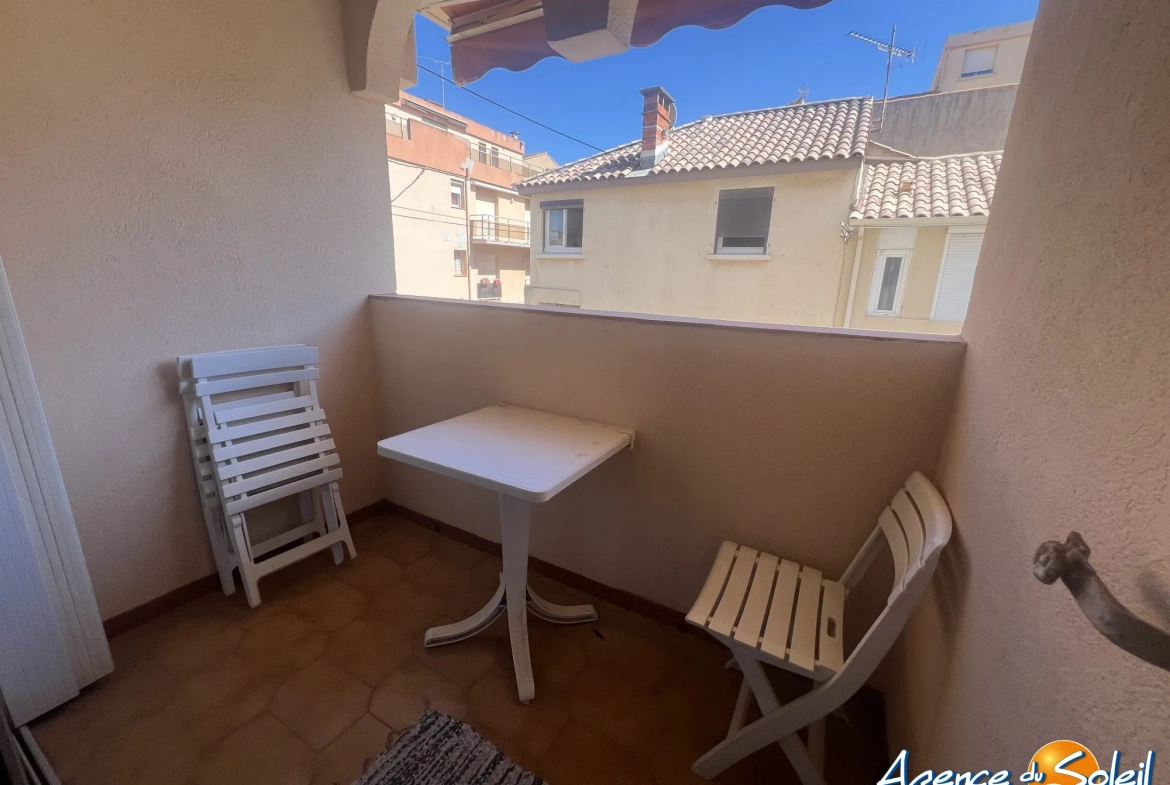 Studio cabine à vendre à Valras-Plage à 100m de la plage 