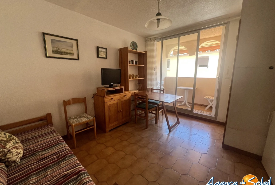 Studio cabine à vendre à Valras-Plage à 100m de la plage 