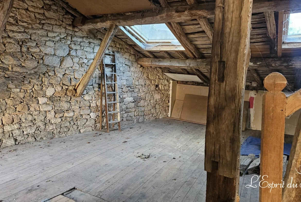 Maison de village en pierre de 162 m² avec terrain à Campagnac, Gaillac à vendre 