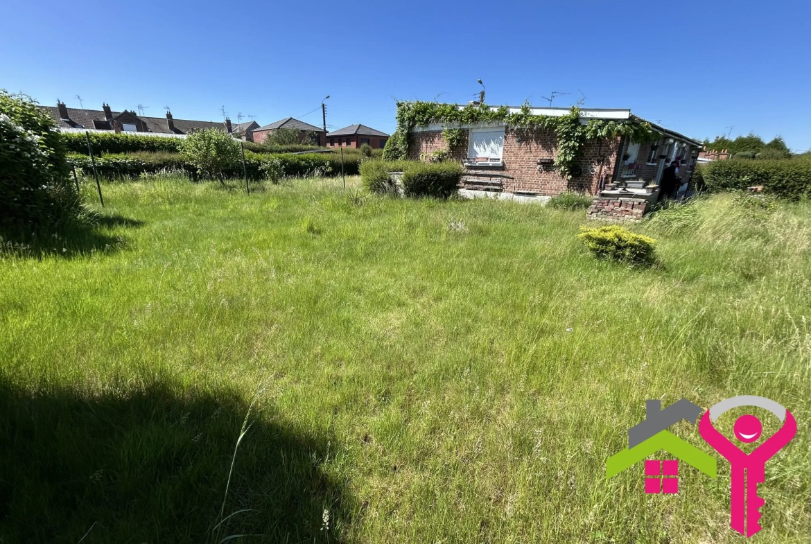 Maison de plain-pied semi-individuelle avec 2 chambres à Lourches 