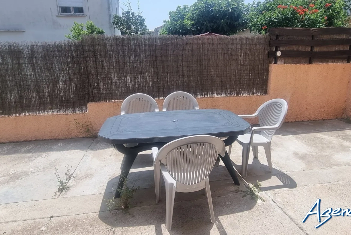 À vendre appartement T3 en rez-de-chaussée à Saint Pierre la Mer avec terrasse 