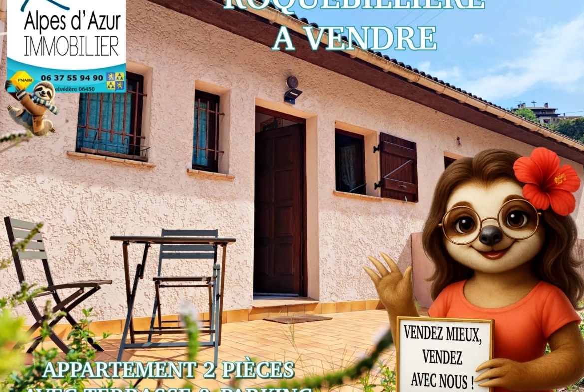 Appartement 2 pièces avec parking à Roquebillière - Opérationnel et lumineux 