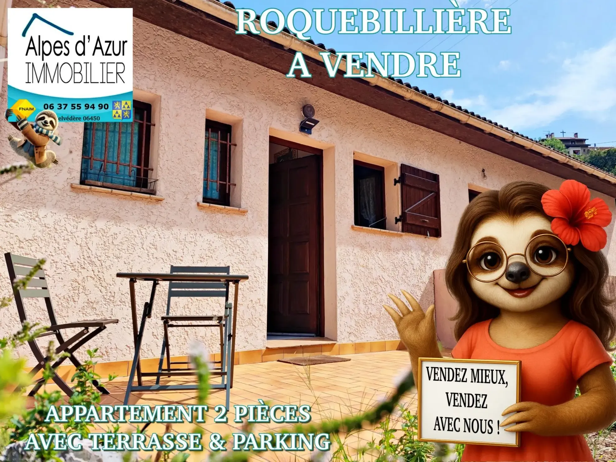 Appartement 2 pièces avec parking à Roquebillière - Opérationnel et lumineux 