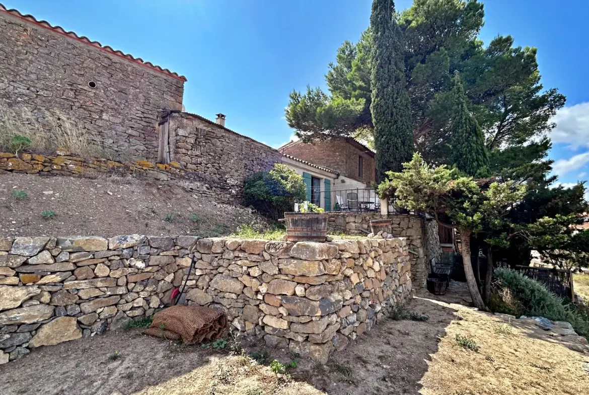 Belle maison en pierre avec vue exceptionnelle et jardin à Escales 