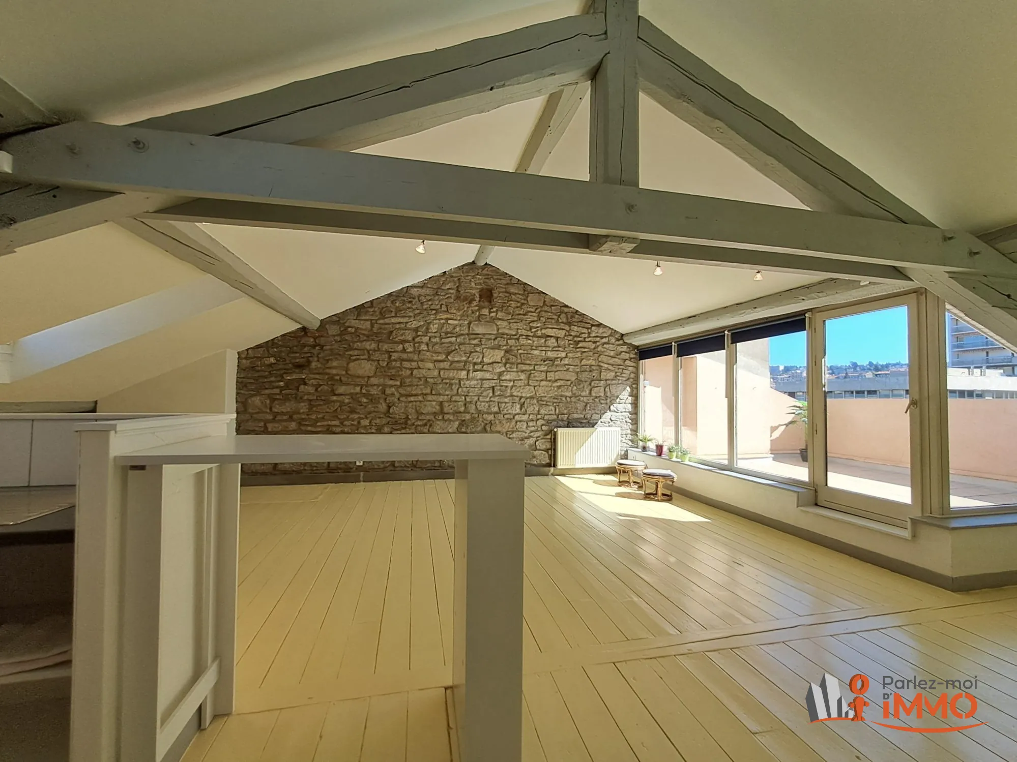 Magnifique appartement traversant de 69m² avec terrasse à Saint-Étienne 
