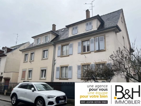 Appartement F3 à rénover avec jardin privatif à Strasbourg idéal investissement ou résidence principale